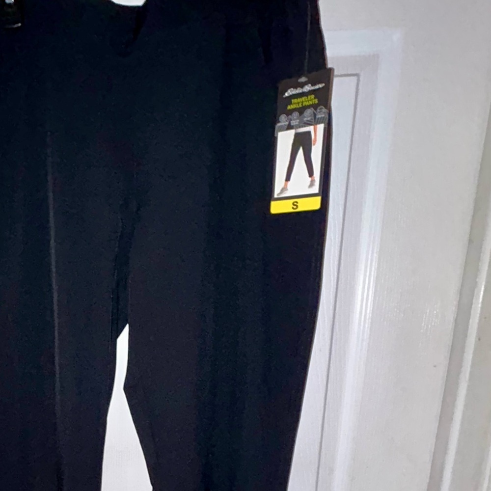 NWT! Eddie Bauer Black Travel Ankle Pants - Picture 3 of 7
